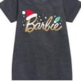 thumbnail image 2 of Barbie - Barbie Logo Santa Hat - Toddler And Youth Girls Fleece Dress, 2 of 4