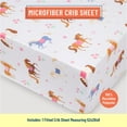 thumbnail image 3 of Wildkin Microfiber Fitted Crib Sheet for Boys & Girls, Soft & Breathable Fabric for Kids, Measures 52 x 28 Inches, Fits Standard Crib Mattress, BPA-free (Horses Pink), 3 of 8