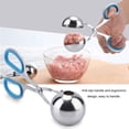thumbnail image 3 of Cuchara para carne de acero inoxidable, pinzas para hielo con molde para albóndigas antiadherentes para helado, fruta, masa para galletas, melón, herramienta, 3 of 5
