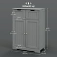 thumbnail image 3 of kleankin Freestanding Bathroom Cabinet with 2 Drawers and Adjustable Shelf, 3 of 10