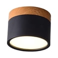 thumbnail image 2 of Luz Descendente LED de Madera Cilíndrica de 12W Montada en Superficie de Techo LED Moderna para , Cocina, , Bar, Vestíbulo, Lámpara de de , negro, 2 of 4