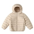 thumbnail image 2 of Kids Lightweight Packable Water-Resistant Jacket Winter Hooded Windproof Jacket Warm Quilted Outerwear with Zipper Pocket, 2 of 6