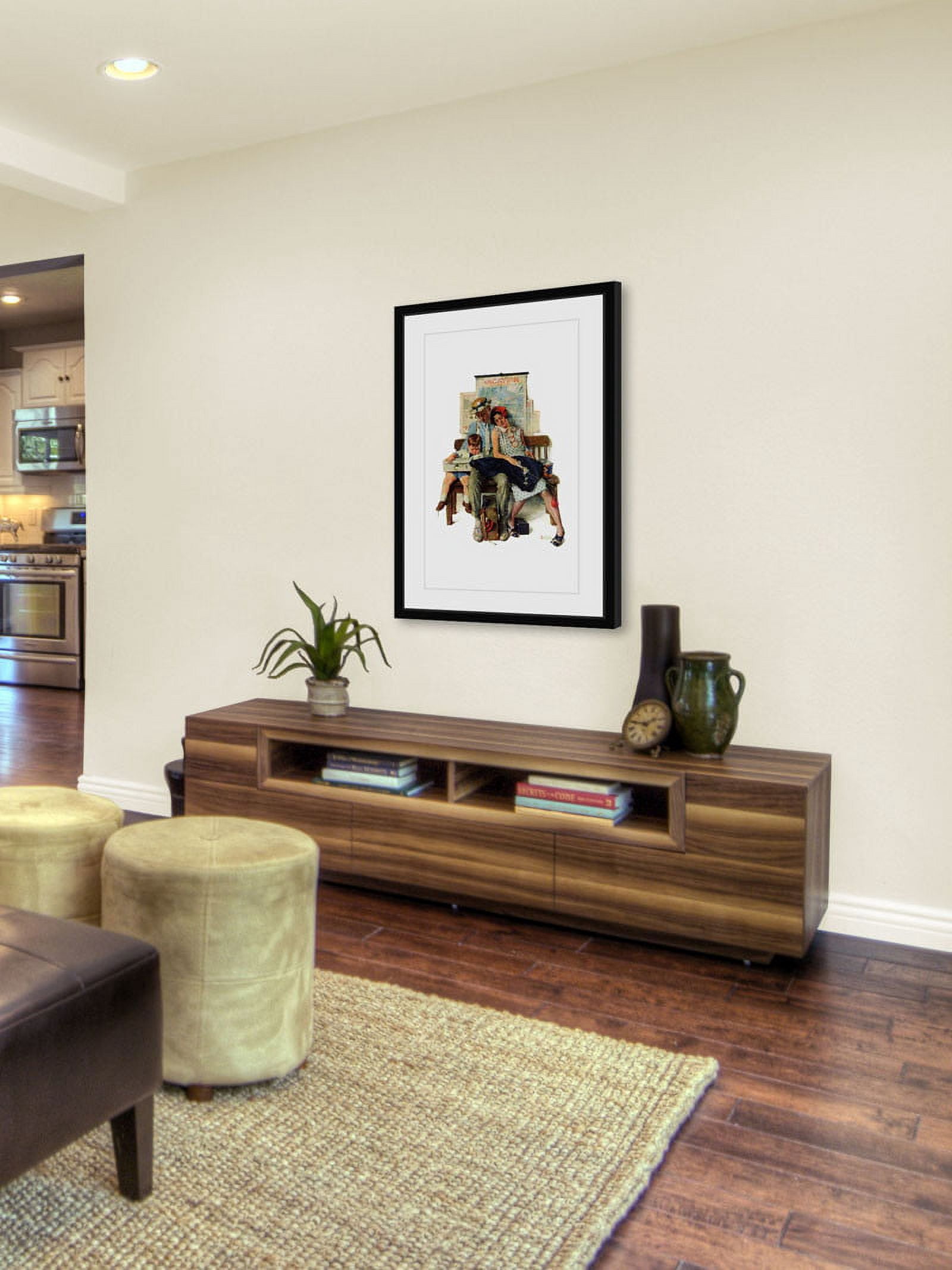 Marmont Hill Inc Norman Rockwell ''Home from Vacation' Marmont Hill Framed Art Print - Multi-color