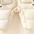 thumbnail image 5 of Winter Padded Snowsuit foe Boys Girls Cute Koala Ear Hooded Jumpsuit Long Raglan Sleeve Quilted Warm Outfits, 5 of 6