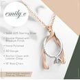 thumbnail image 3 of Emily C Original Patented s925 Rose Gold Ring Holder Necklace - Sterling Silver Base plated with 14 Karat Rose Gold - Women & Men Wedding Ring Holder Necklace - Gift for Mother,Wife,Nurse,Doctor, 3 of 8