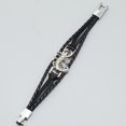 thumbnail image 5 of WEAVILUX Mens Cuff Bracelet Punk Metal Black 2Pcs, 5 of 8