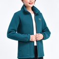thumbnail image 6 of CUZIBR Women Winter Coat Long Sleeve Zip Up Thick Warm Lined Fuzzy Jacket Loose Fit Lightweight Outerwear Cozy Soft Comfortable Casual Wear With Pockets Dailywear,Blue,XXXXXL, 6 of 7