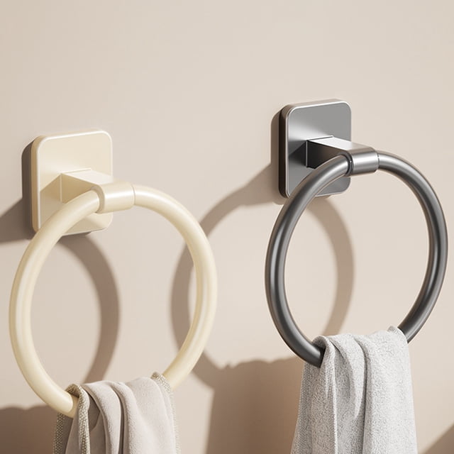 Up to 60% Off! Gspmoly Towel Ring Hook Ring Towel Rack Minimalists Wall Mounted Round Small Size Hand Towel Hanging Rod Rag Towel Rack up to 60% Off
