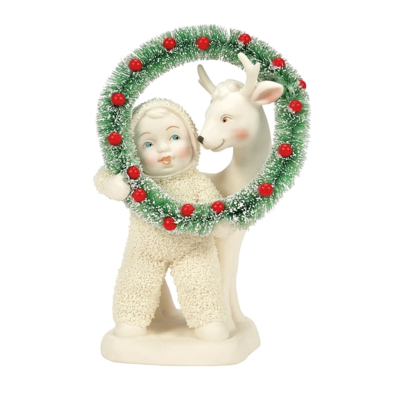 Department 56 Snowbabies Meet in the Middle Christmas Figurine, Porcelain Multicolor 4in H