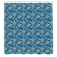 thumbnail image 3 of Ambesonne Floral Shower Curtain, Doodle Flowers Boho Spring, 69"Wx70"L, Blue Blue, 3 of 5
