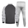 thumbnail image 4 of Maqroz Mens Two Piece Tracksuit Matching Sets Colorblock Full Zip Up Jackets Tapered Jogger Sweatpants Casual Athletic Activewear Suits Basic Sweatsuits for Gym Workouts, 4 of 8