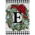 thumbnail image 3 of Briarwood Lane Winter Wreath Monogram Letter E Garden Flag, 3 of 4