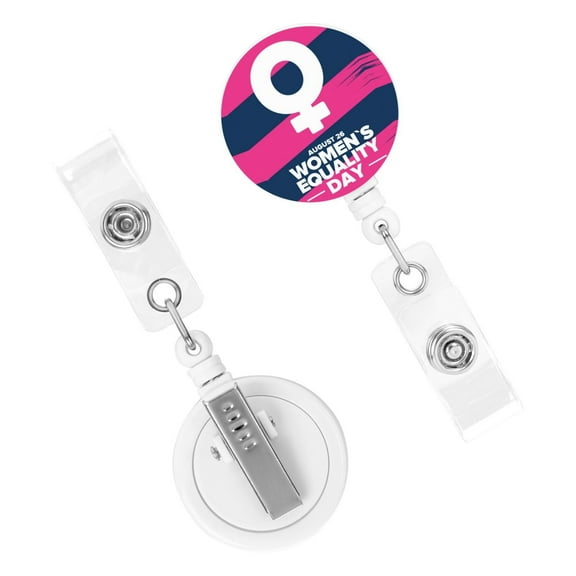 Women'S Equality Day 2025 Badge Reel Retractable Badge Clip Id Card Name Tags Holder Gifts For Nurse Teacher Office Employees Doctors