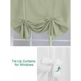 thumbnail image 3 of Sage Green Tie Up Curtains for Windows 45 Inch Length Balloon Curtains Kitchen Adjustable Balloon Window Shade Farmhouse Sage Green Decor Tie Up Valance Bathroom Curtain Window 52"x45", 3 of 6