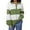 Green, variant on Fjofpr Sweatshirts for Women Loose Fit Womens Clothes Fall Women's Fashion Stripe Contrast Color T-shirt Long Sleeves Blouse Turn Down Color Neck Casual Sweatshirt