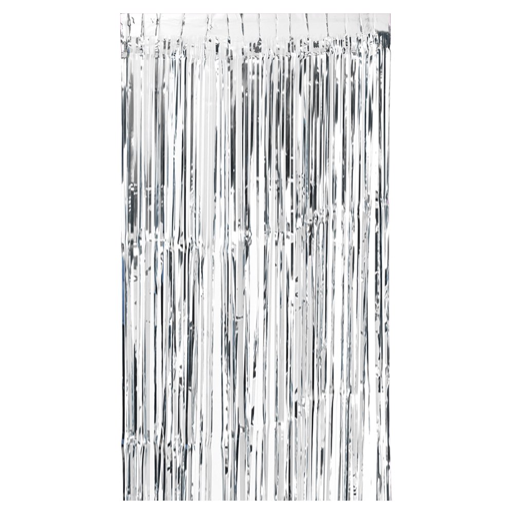 100 * 200cm Metallic Foil Fringe Curtain Tinsel Shimmer Window Door