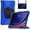 Blue, variant on REQO Case for Samsung GalaxyTab S9+/S9 FE+/S8+/S7+/S7 FE,3-Layer Structure Protective Portable Hybrid Shock-Proof Cover with S Pen Holder Rotatable Hook&Loop Kickstand