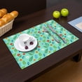 thumbnail image 2 of Placemat, Pioneer Flower Floral Print Pattern Place Mats Table Mat Set Of 2, PVC Washable Placemats for Party Kitchen Dining Decoration, 18x12 Inch, Fade Resistant, 2 of 6