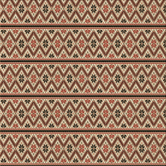 Ahgly Company Indoor Square Patterned Saffron Red Area Rugs, 6' Square