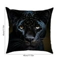 thumbnail image 3 of Lilixerw Panther Animal Print Linen Pillow Cover 18x18 Inch,with Zipper,Animal Decorative Cushion Cover for Sofa Living Room Bed,Black, 3 of 6
