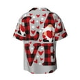 thumbnail image 2 of KLL Buffalo Plaid Love And Gnome Print Men's Shirt Short Sleeve Button Down Summer Cuba Beach Shirts- XX-Large, 2 of 7
