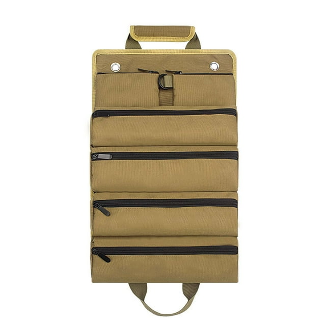 Organisateur de Sac de Rangement Multifonctionnel Type Rouleau pour Quincaillerie, Électricien de Jardin, Sac pour Outils de Quincaillerie de Menuiserie, Sac de Rangement pour Outils de Quincaillerie Monté dans la Voiture Organisateur de Rangement pour Voiture