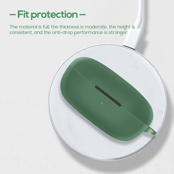 Estuche para auriculares compatible con Bluetooth para QCY T17 Protector Cover Skin (Verde)