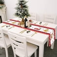thumbnail image 3 of Christmas Table Runner Linen Decorative Table Cloth with Tassels for Washable Wrinkle Resistant Table Runners for Christmas Party Dinner, Xmas Theme Dining Room, 14X71 Inches, 3 of 5