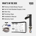 thumbnail image 5 of VIGO Niko Single Handle Single-Hole Bathroom Vessel Faucet Set with Pop-Up Drain in Antique Rubbed Bronze, 5 of 13