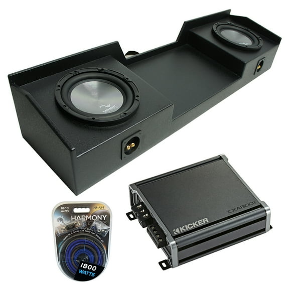 99-06 Chevy Silverado Ext Truck Harmony A122 Dual 12" Rhino Sub Box & CXA800.1