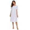 thumbnail image 4 of Ekouaer House Dress for Women with Pockets Button Down Duster Housecoat Short Sleeve Patio Dress Nightgown, 4 of 6