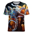 thumbnail image 5 of Octopus in The Mysterious Ocean Women's T-Shirt Short Sleeve T Shirts Tops Tee Ladies Loose T, 5 of 6