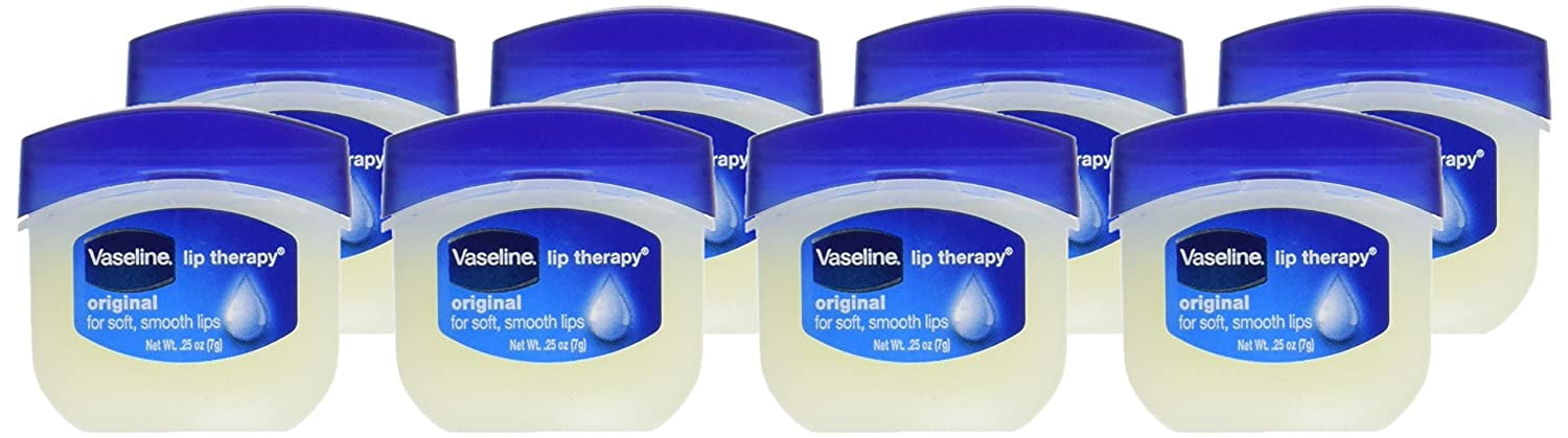 Vaseline Lip Therapy Original 0.25 Ounce Jar, 0.25 Ounce (Pack of 8)