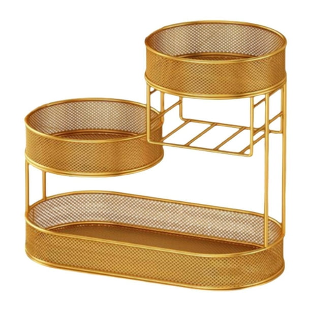Cesta de frutas para encimera, organizador de cocina, estante para guardar verduras Oro