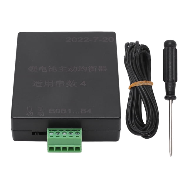 Ecualizador de batería activo, balanceador activo de batería de litio Almacenamiento de energía RV Ecualizador de batería BMS con cable de conexión(4-4)