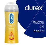 Durex Sensual Massage & Play 2 in 1, Massage Gel and Personal Lubricant, Intimate Seductive Lube with Ylang Ylang extract, Water-based, 6.76 oz.