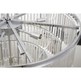 thumbnail image 2 of Design Living 15-Light D32" Five Tier Chrome Frame Chandelier with Clear Hanging Crystals, 2 of 6