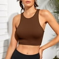 thumbnail image 2 of Besolor Women's Workout Crop Tank Tops Crewneck Racerback Sleeveless Shirts Slim Fitted Summer Athletic Gym Yoga Tees, 2 of 4