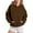 Brown, variant on Thin Hoodies for Women, Yigetop Women Hoodies Fleece Oversized Sweatshirt Casual Basic Long Sleeve Athletic Workout Pullover Fall Clothes Drop Shoulder Hoodie Grey1 S