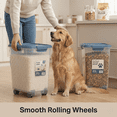 thumbnail image 5 of Joxxoaa Airtight Food Storage Container, Up to 62 L, Attachable Wheels, for Dog Cat Bird and other Pet Food Storage Bin, Keep Fresh, Easy Mobility, BPA Free, Blue, 5 of 5