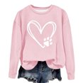 thumbnail image 4 of Fznquz Crewneck Sweatshirts Women Graphic Fall Winter Pink Long Sleeve Sweatshirts Casual Trendy Fall Fashion, 4 of 4