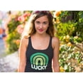 thumbnail image 2 of St Patricks Day Lucky Shamrock Rainbow Juniors Soft Tank Top, 2 of 5