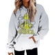 thumbnail image 5 of Sudadera de manga larga con capucha de Grinch para mujer, de algodón, con bolsillo, para mujer, color negro, talla L, 5 of 7
