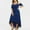 Navy Womens Summer Dress, variant on Womens Dresses Vacation, Summer Plus Size Maxi Dresses for Wedding Guest Women Sexy Lace Cold Shoulder Short Sleeve Crewneck Long Dress