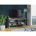 thumbnail image 6 of Madesa Compact TV Stand Cabinet with 4 Shelves and Cable Management for 50, 55 Inch TV Media Storage Unit Living Room and Bedroom Modern Wooden Television Media Console - Grey, 6 of 6
