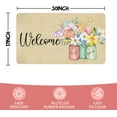 thumbnail image 3 of Spring Door Mat,Flower Floral Indoor Outdoor Non-Slip Doormat,Entryway Front Porch Spring Summer Welcome Door Mat Colorful for Entrance Decor,30" x 17", 3 of 6