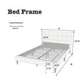 thumbnail image 3 of Tcbosik Queen Size Bed Frame, Platform Bed with Button Tufted Headboard, Wood Slats Support, Light Gray, 3 of 7