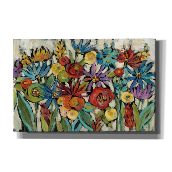 Epic Graffiti 'Confetti Floral I' by Silvia Vassileva, Canvas Wall Art, 40"x26"