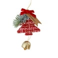thumbnail image 7 of Christmas Tree Wind Chime with Golden Bells and Velvet Bows, 3.15 Inch Festive Hanging Decor for Tree, Door and Window Display with Gentle Sound, 7 of 7