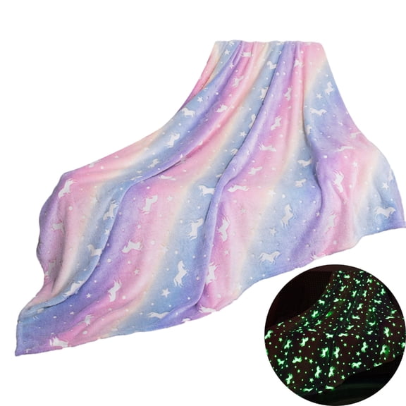 Soft Flannel Blanket with Glow in the Dark Function Enhances Living Space Soft